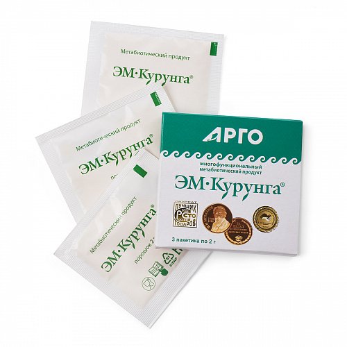 Продукт метабиотический «ЭМ-Курунга», порошок, 3 пак. по 2 г
