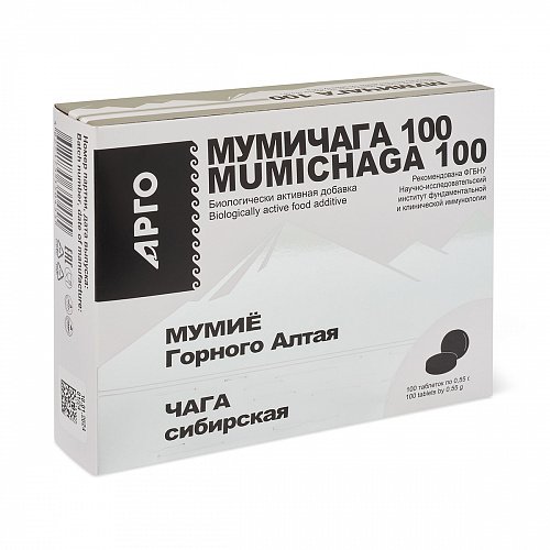 Концентрат пищевой «Мумичага-100», таблетки, 100 шт